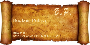 Beutum Petra névjegykártya